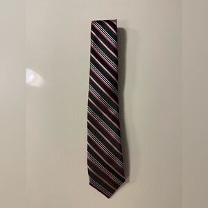 Croft & Barrow Black and Pink Striped Tie